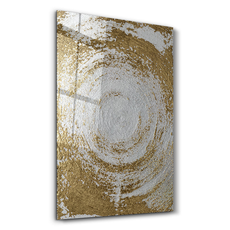 ・"Gold Circle V1"・Glass Wall Art - ArtDesigna Glass Printing Wall Art