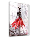 Ballerina (Red) | Glass Wall Art