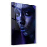 Silbriger Blick – Glasbild