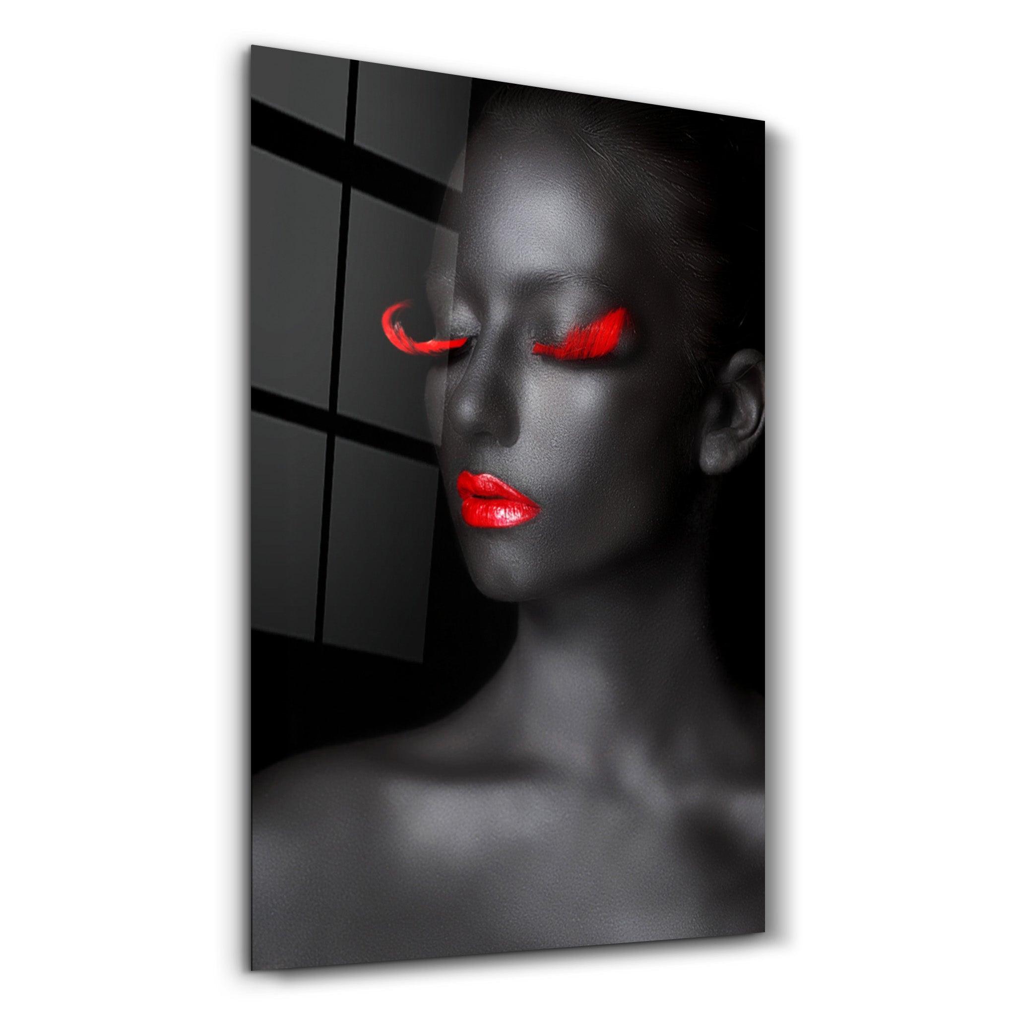 ・"Red Expressions"・Glass Wall Art - ArtDesigna Glass Printing Wall Art