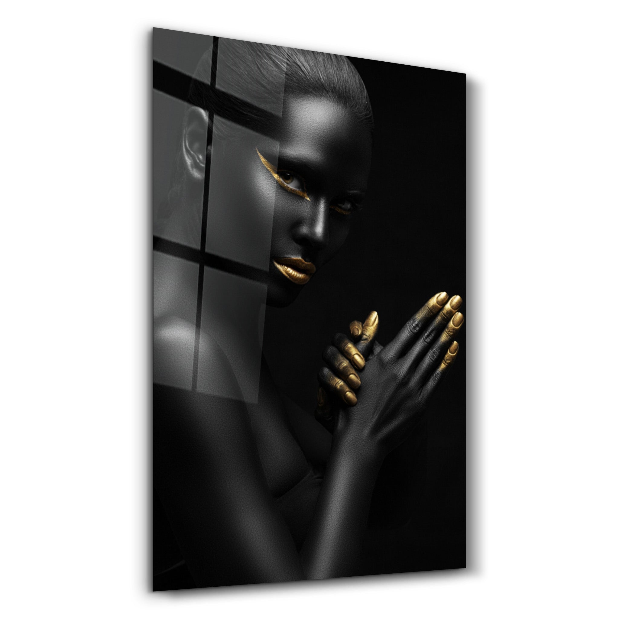 ・"Dipped in Gold"・Glass Wall Art - ArtDesigna Glass Printing Wall Art