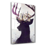 Deer | Glass Wall Art