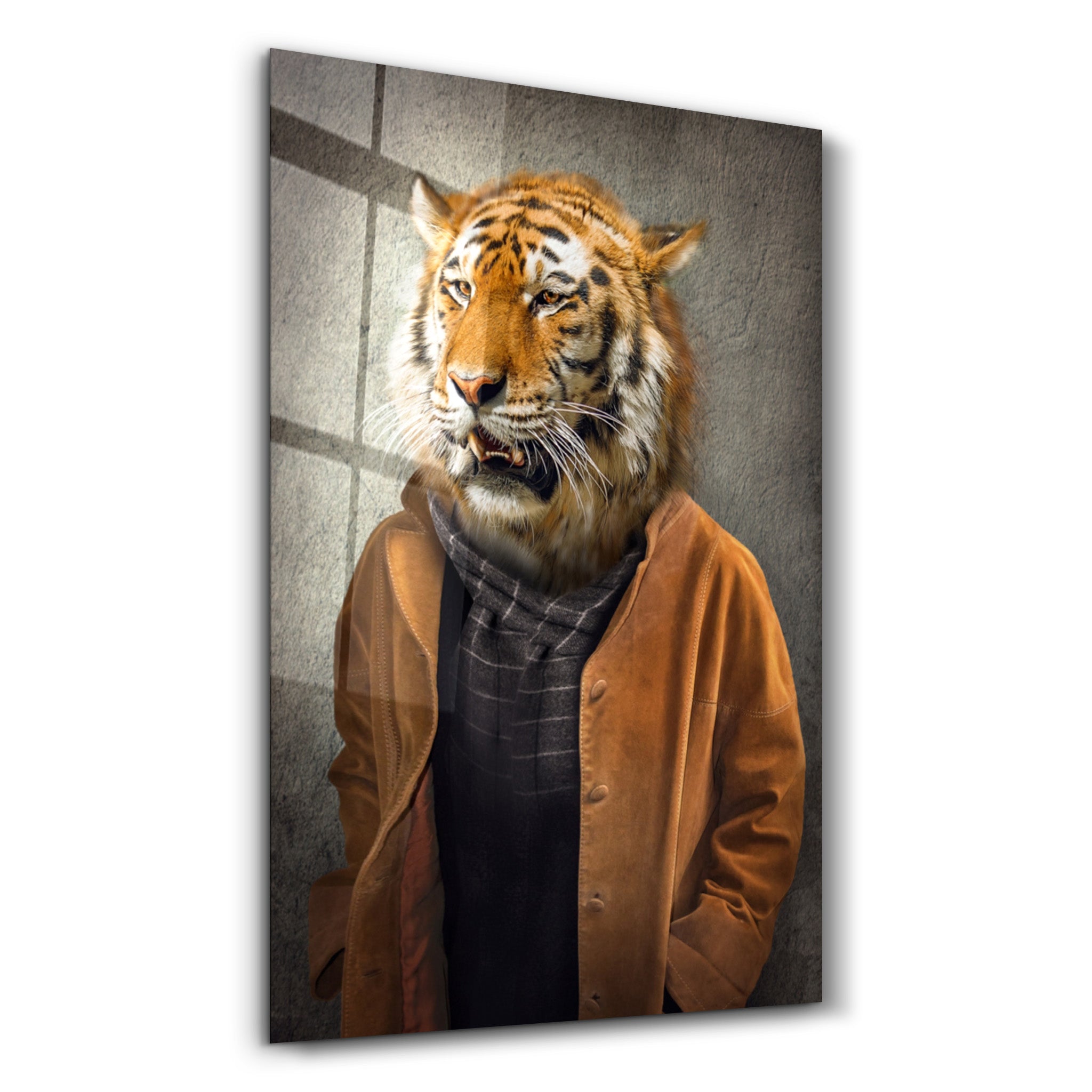 ・"Tiger Head"・Glass Wall Art - ArtDesigna Glass Printing Wall Art