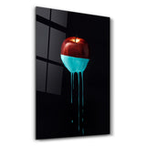 Abstrakter Apfel – Glasbild