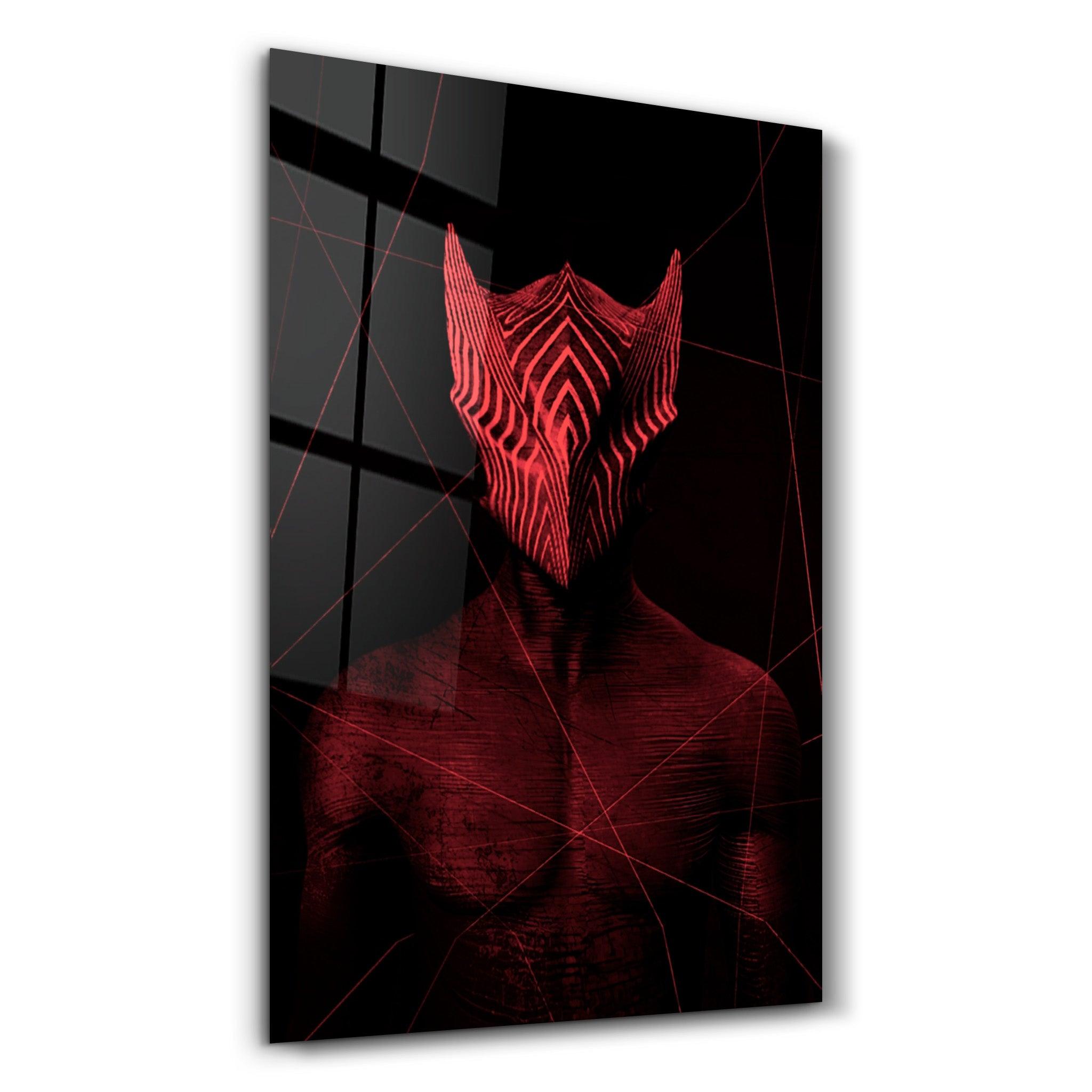 Abstract Masked Man V2 | Glass Wall Art - ArtDesigna Glass Printing Wall Art