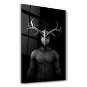 Abstract Masked Man V7 | Glass Wall Art - ArtDesigna Glass Printing Wall Art