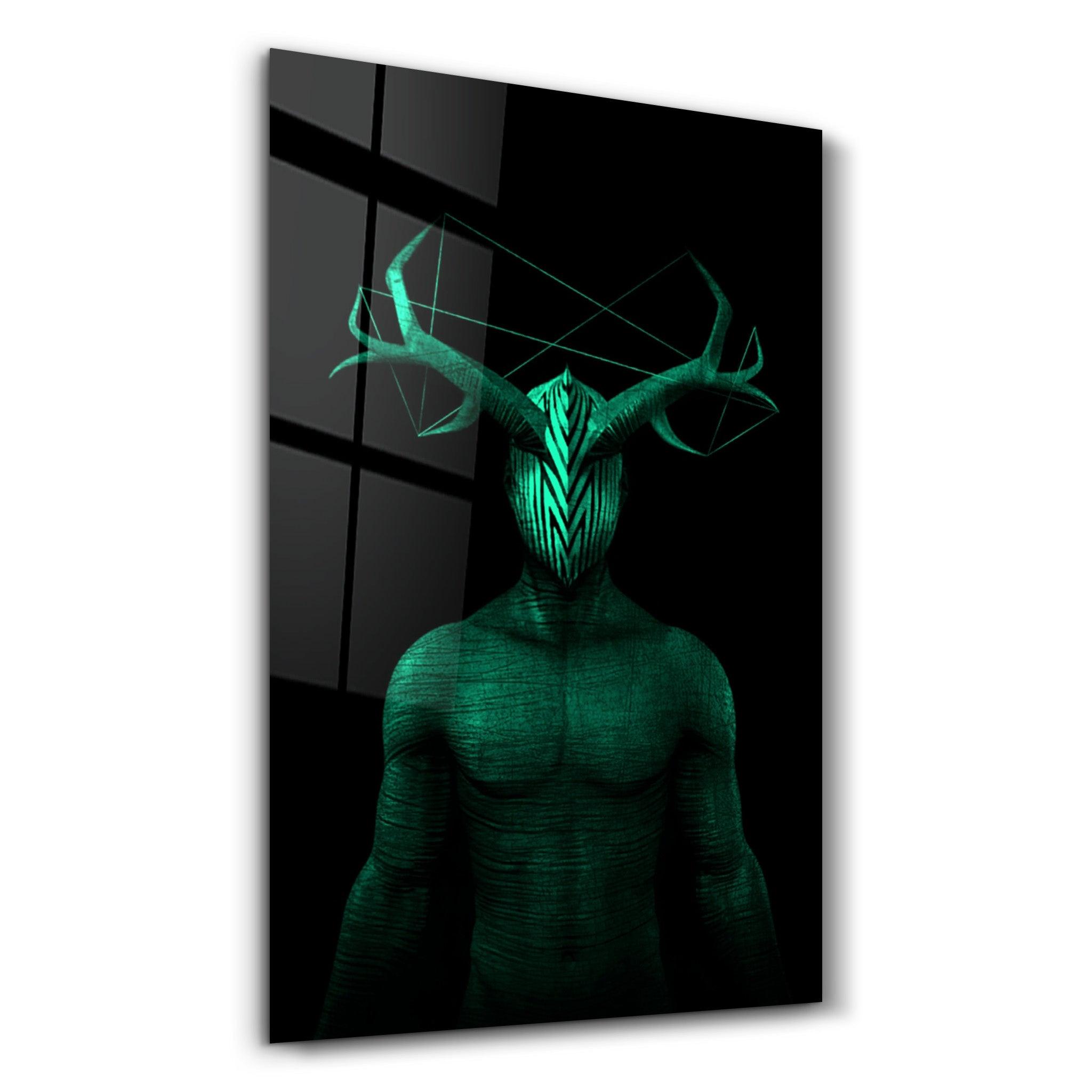 Abstract Masked Man V10 | Glass Wall Art - ArtDesigna Glass Printing Wall Art