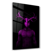 Abstract Masked Man V12 | Glass Wall Art - ArtDesigna Glass Printing Wall Art