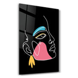 Modern Line Abstract V11 | Glass Wall Art