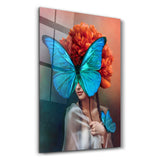 Blue Wings | Glass Wall Art