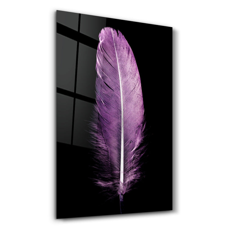 ・"Colorful Feather V3"・Glass Wall Art - ArtDesigna Glass Printing Wall Art