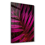 Purple Leaves | Glass Wall Art