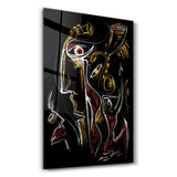 Lines and Faces 1 | Glass Wall Art