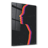 Face Lines v1 | Glass Wall Art