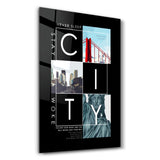 City - Never Sleep | Glass Wall Art