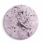 ・"Stone with Crystals - Light Purple"・Rounded Glass Wall Art