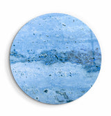 ・"Travertine Stone - Azure"・Rounded Glass Wall Art