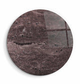 ・"Travertine - Moon - Chocolate"・Rounded Glass Wall Art
