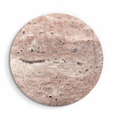 ・"Travertine - Moon - Beige Powder"・Rounded Glass Wall Art