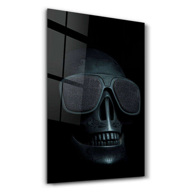 ・"Black Skull"・Glass Wall Art - ArtDesigna Glass Printing Wall Art