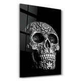 Grey Skull | Glass Wall Art