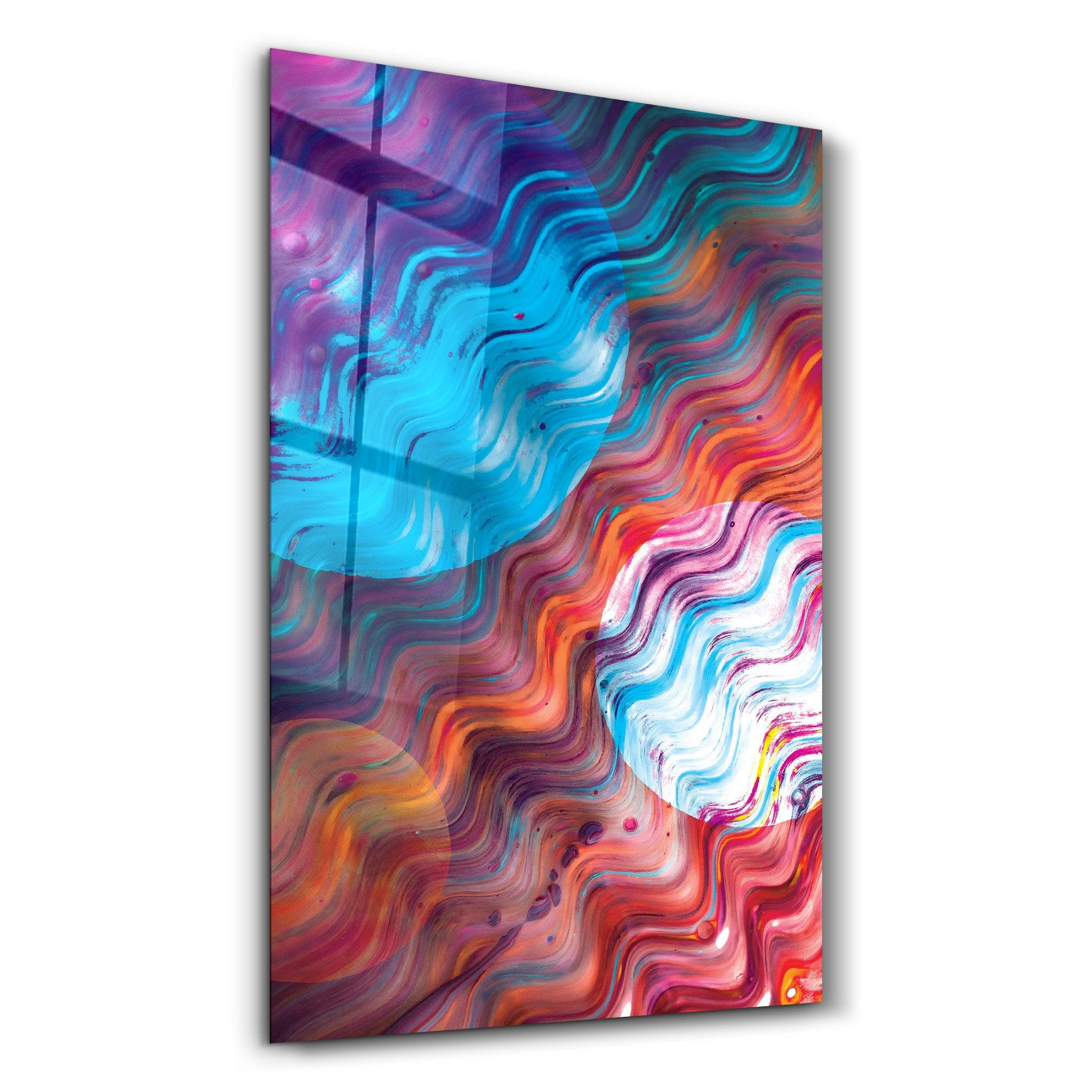 ・"Waive of Colors"・Glass Wall Art - ArtDesigna Glass Printing Wall Art