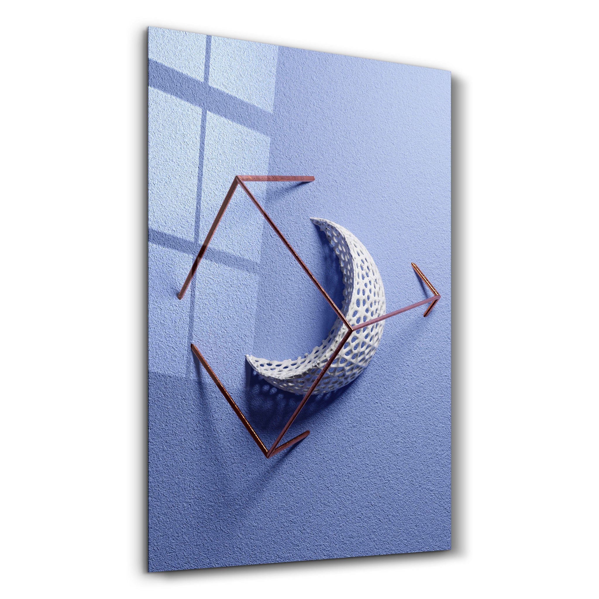 Moon in Cage | Designers Collection Glass Wall Art - ArtDesigna Glass Printing Wall Art
