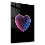 Strawberry Heart | Designers Collection Glass Wall Art - ArtDesigna Glass Printing Wall Art