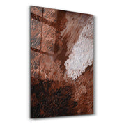 Brown Oil Painting | Designer's Collection Glass Wall Art - Artdesigna