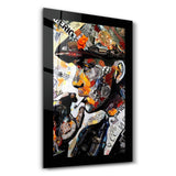 Bordered T. Shelby Pop Art | Designer's Collection Glass Wall Art