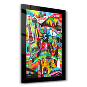 Statue of Liberty Pop Art | Designer's Collection Glass Wall Art - ArtDesigna Glass Printing Wall Art