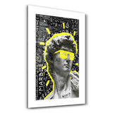 Statue Pop Art Yellow | Designer's Collection Glass Wall Art