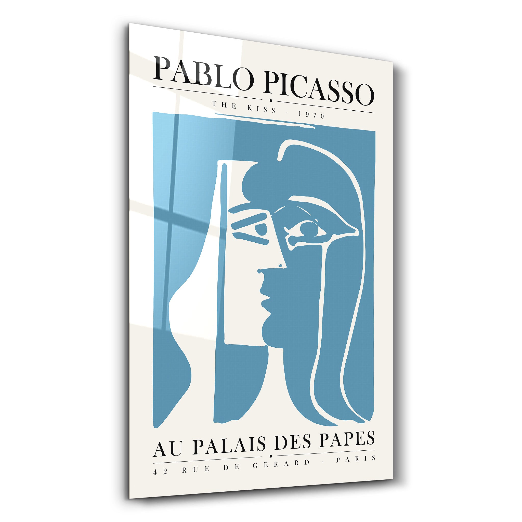 ・"Pablo Picasso - The Kiss - 1970 "・Gallery Print Collection Glass Wall Art - ArtDesigna Glass Printing Wall Art