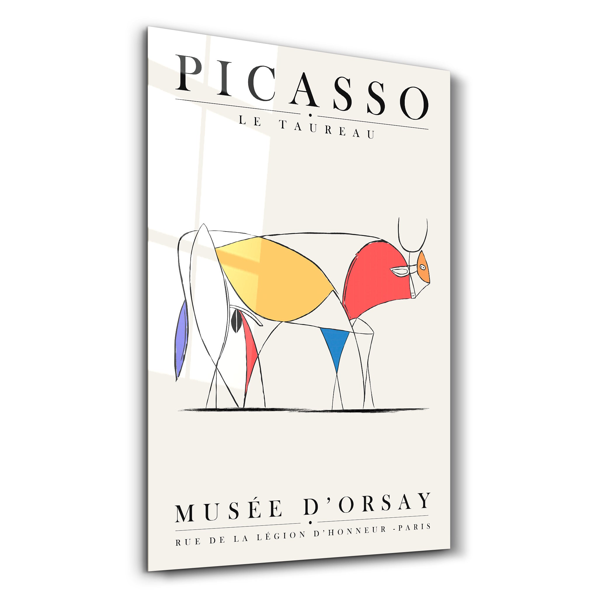 ・"Pablo Picasso - Le Taureau"・Gallery Print Collection Glass Wall Art - ArtDesigna Glass Printing Wall Art