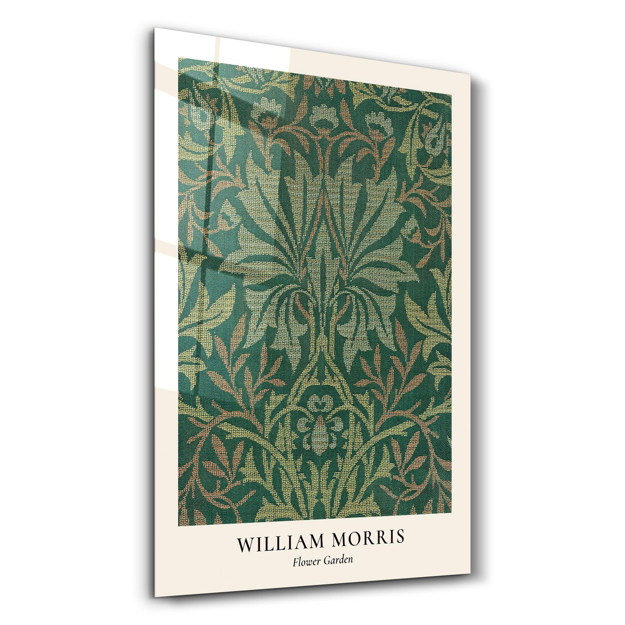 William Morris - Flower Garden | Gallery Print Collection Glass Wall Art - ArtDesigna Glass Printing Wall Art