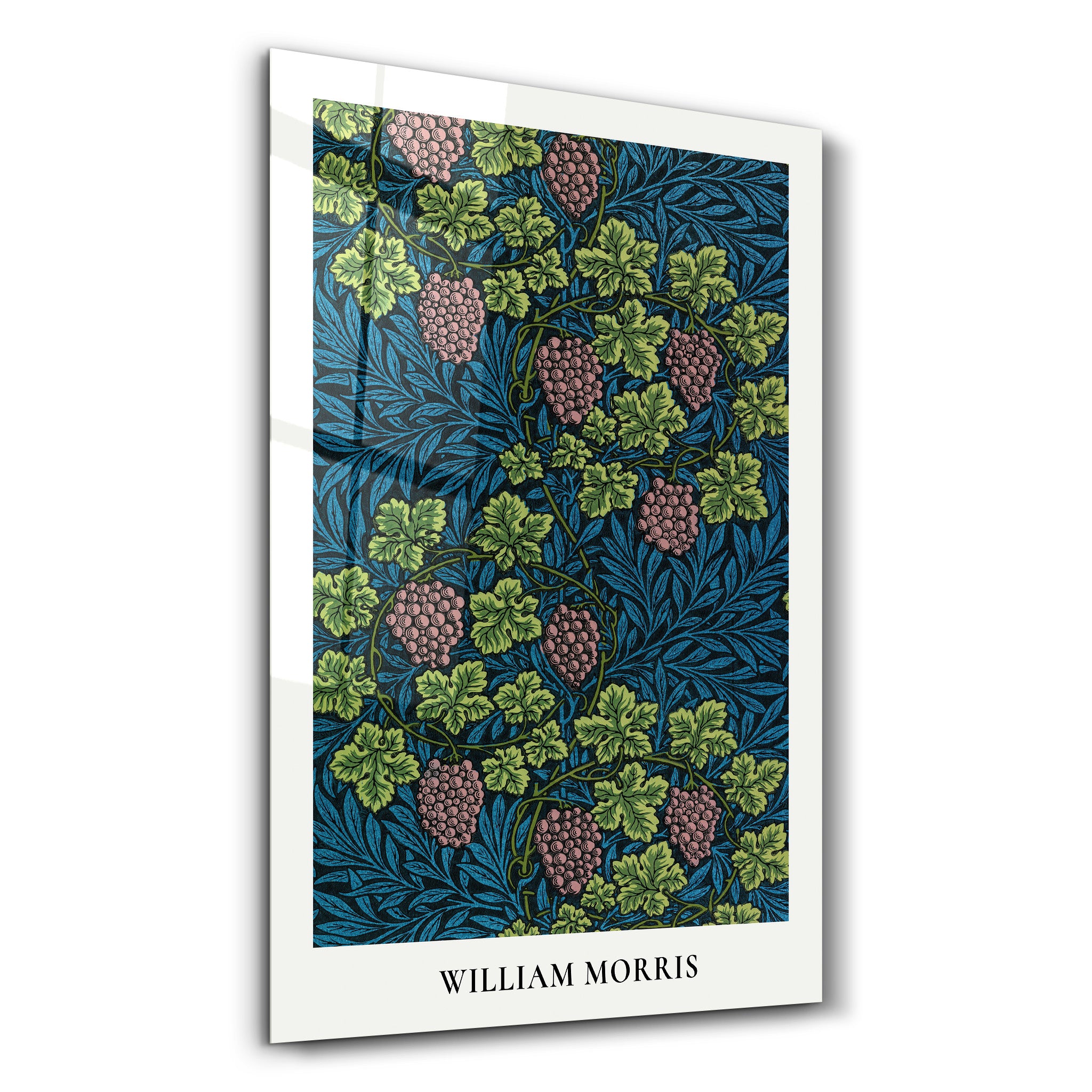 ・"William Morris - Grapes"・Gallery Print Collection Glass Wall Art - ArtDesigna Glass Printing Wall Art
