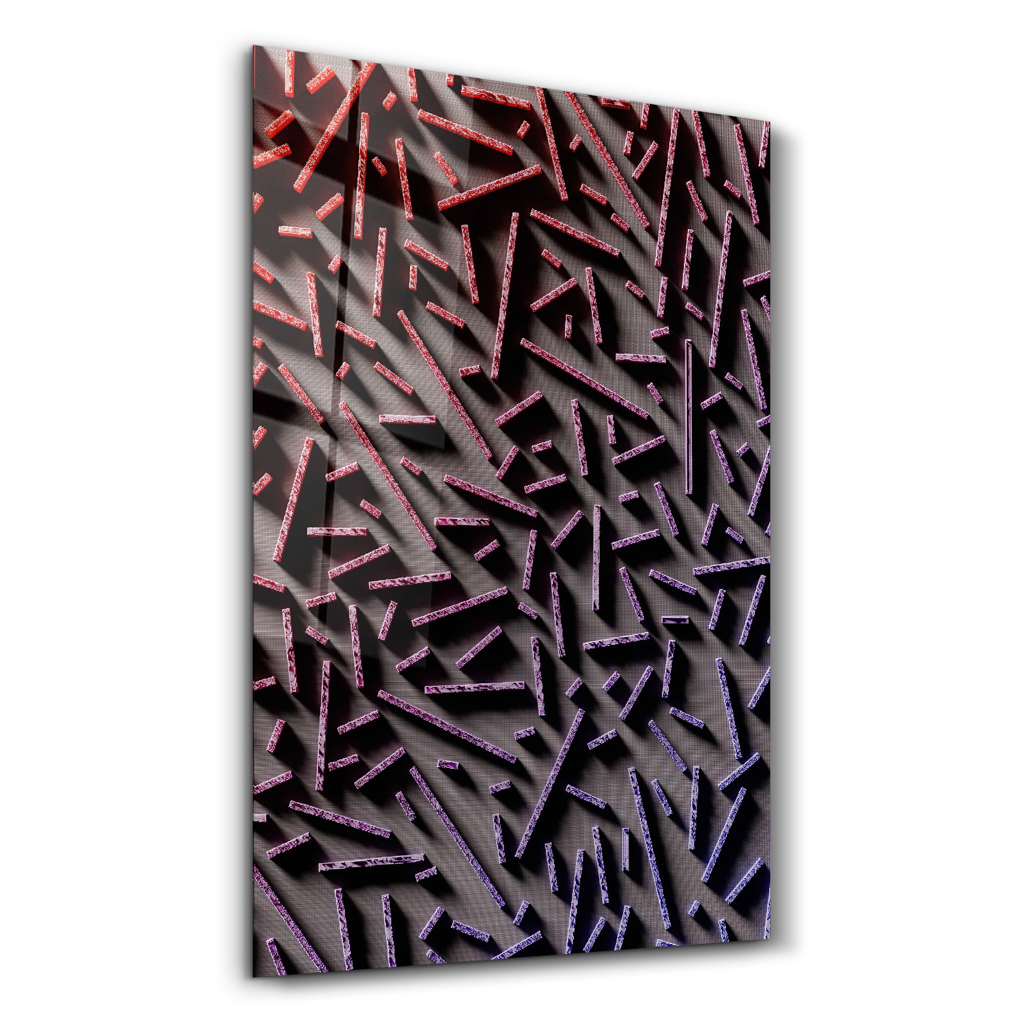 ・"Pixel Sticks"・Designer's Collection Glass Wall Art - ArtDesigna Glass Printing Wall Art