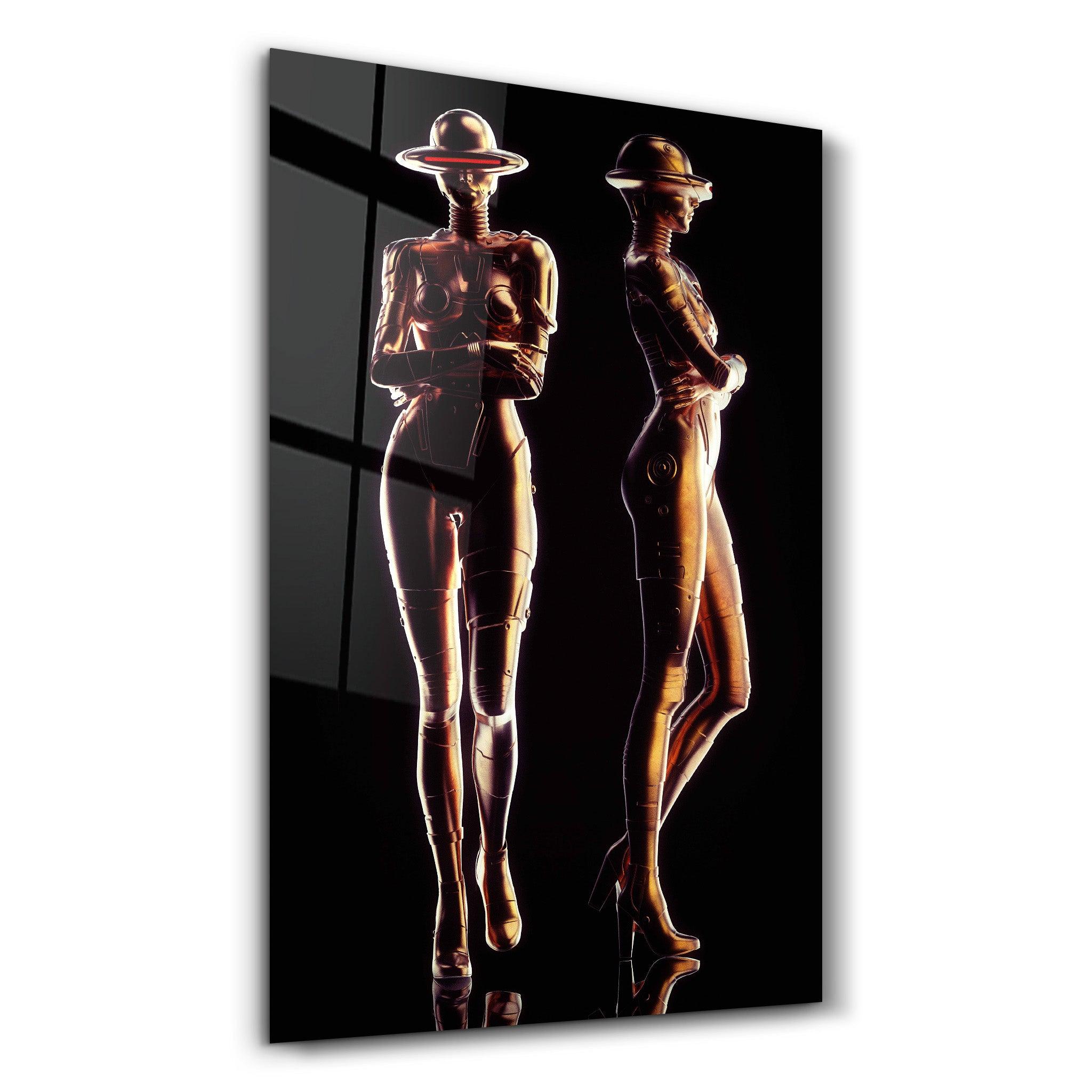RoboGirlz3 | Designer's Collection Glass Wall Art - ArtDesigna Glass Printing Wall Art