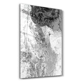 Abstract Black and White Ink Drops | Designer's Collection Glass Wall Art