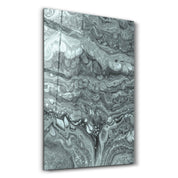 Abstract Gray Green Ink Drops | Designer's Collection Glass Wall Art - ArtDesigna Glass Printing Wall Art