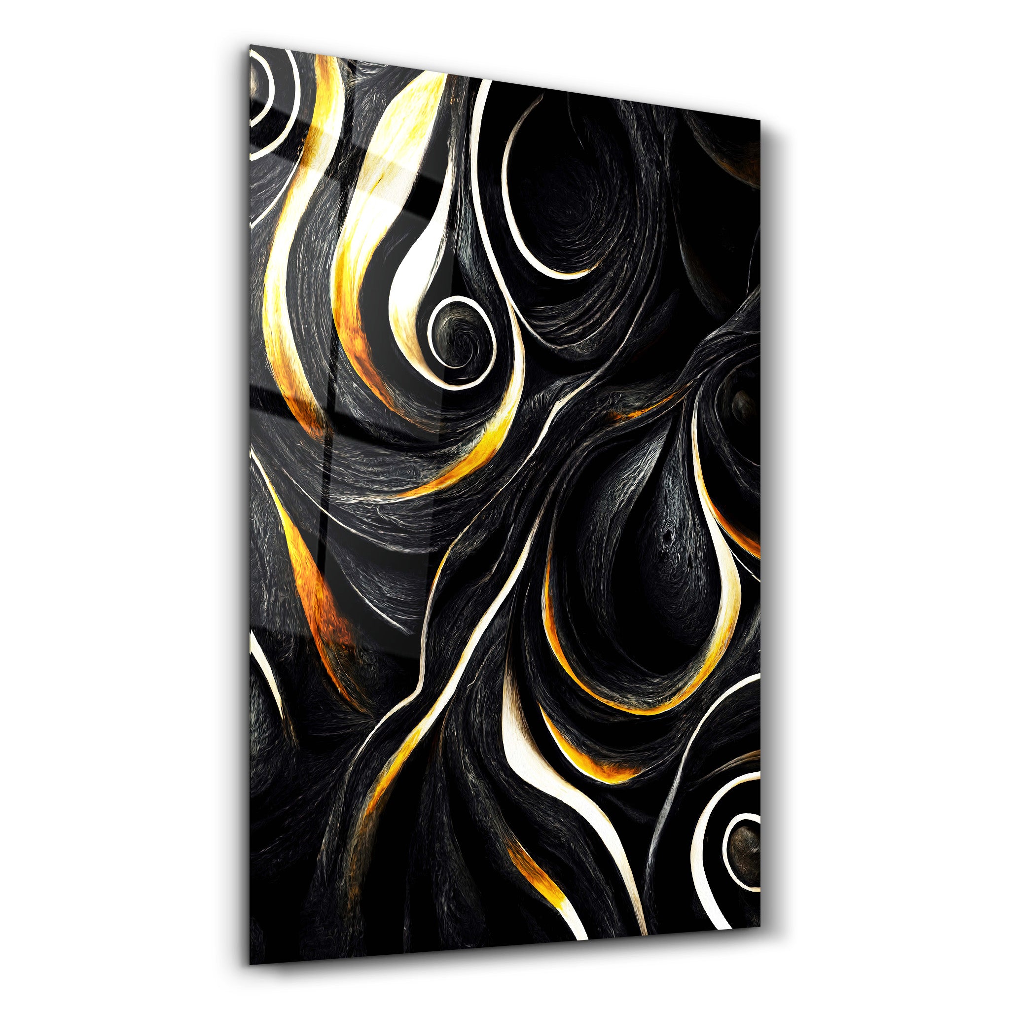 ・"Golden Black Wood"・Secret World Collection Glass Wall Art - ArtDesigna Glass Printing Wall Art