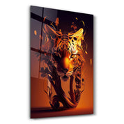 Tiger Vase | Secret World Collection Glass Wall Art - ArtDesigna Glass Printing Wall Art