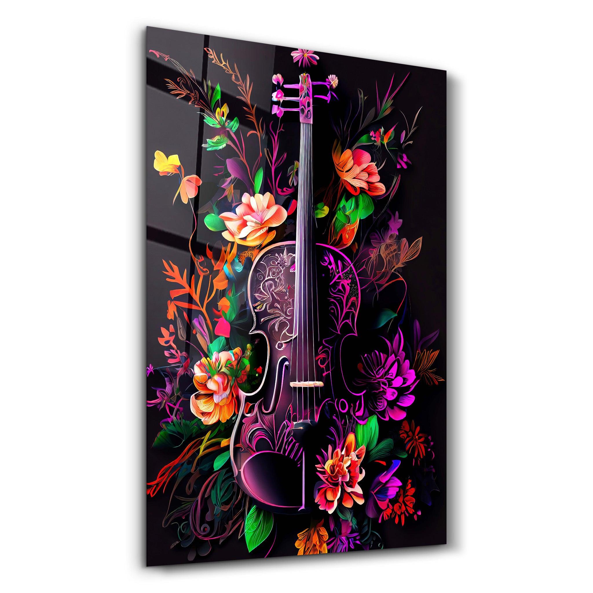 Violin | Secret World Collection Glass Wall Art - ArtDesigna Glass Printing Wall Art