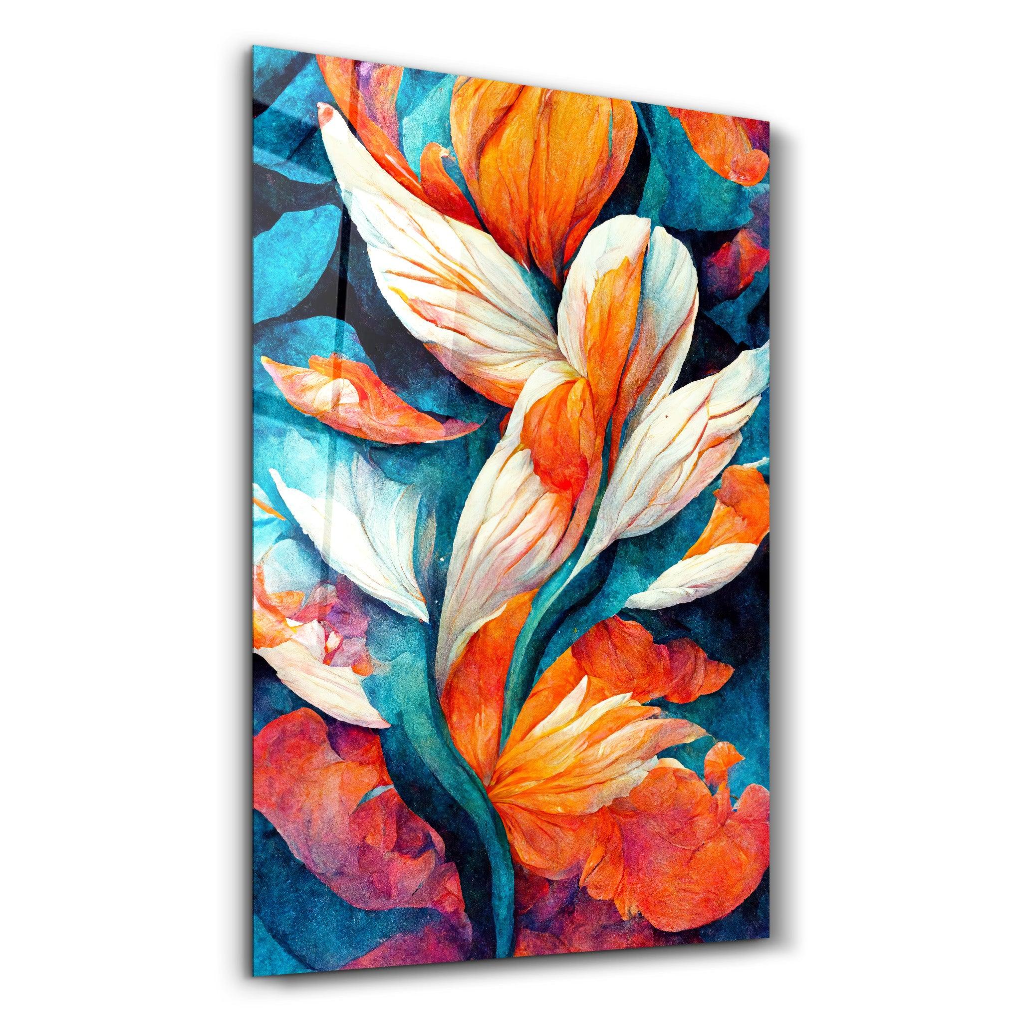 Flowers of Secret Garden 2 | Designers Collection Glass Wall Art - ArtDesigna Glass Printing Wall Art