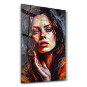 Beauty Oil Painting V2 | Designers Collection Glass Wall Art - ArtDesigna Glass Printing Wall Art