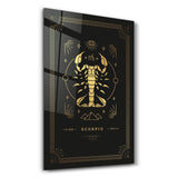 SCORPIO | Black Zodiac Collection Glass Wall Art