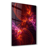 Purple & Red Flames 2 | Glass Wall Art