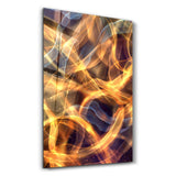 Flame Brush Strokes V2 | Glass Wall Art