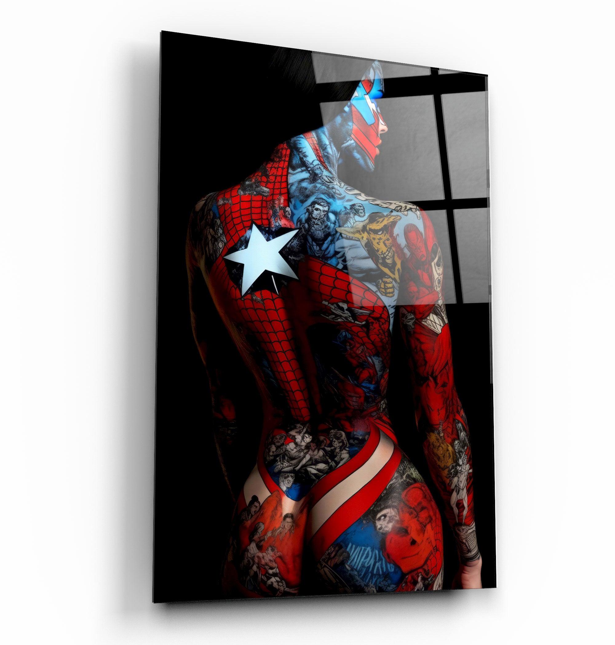 Tattooed Body 2 | Designers Collection Glass Wall Art - ArtDesigna Glass Printing Wall Art