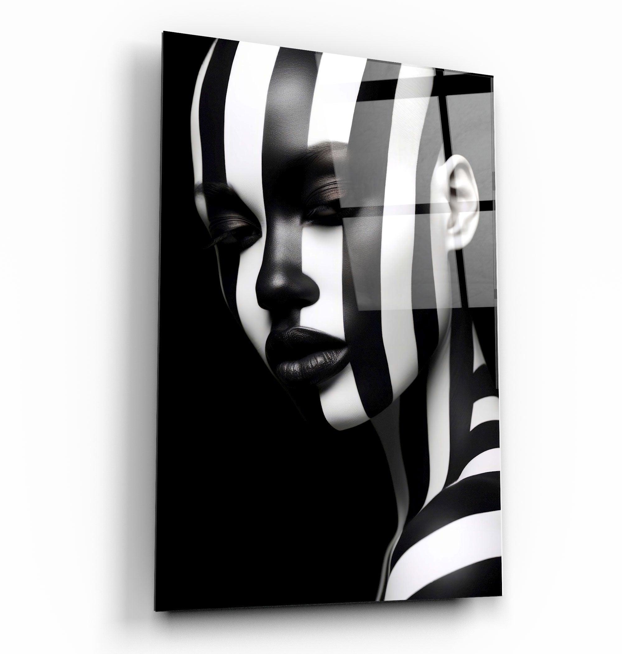 ・"Black and White"・Designers Collection Glass Wall Art - ArtDesigna Glass Printing Wall Art